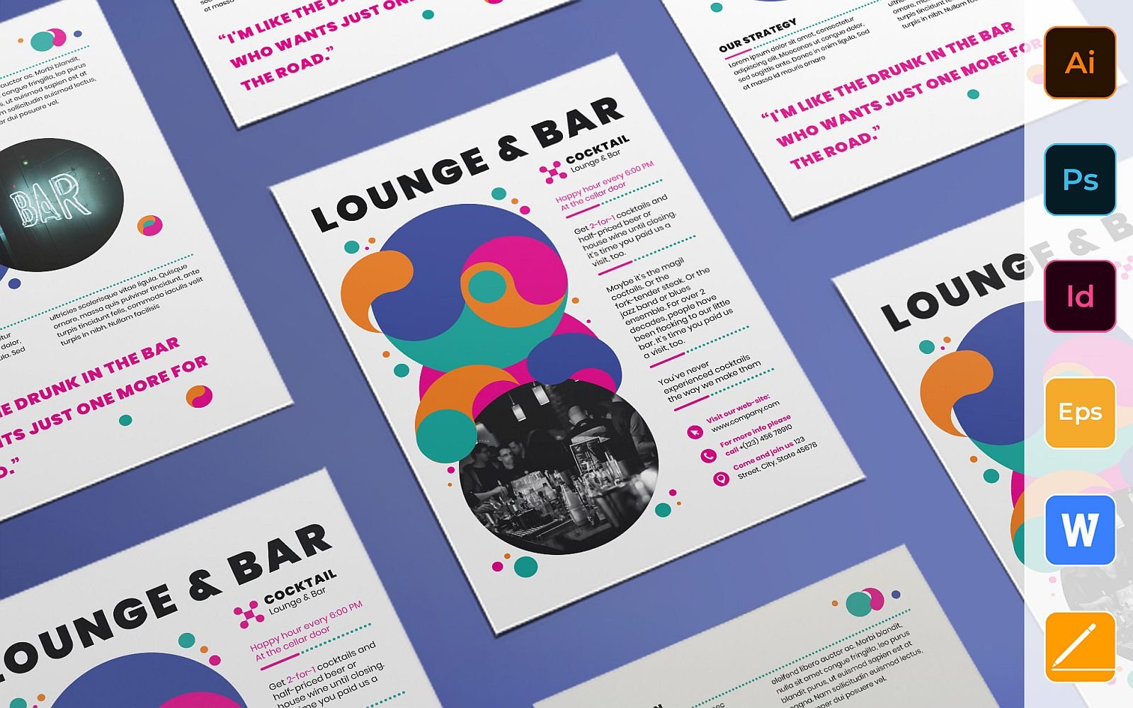 Ready-to-use Lounge Bar Flyer - Corporate Identity Template