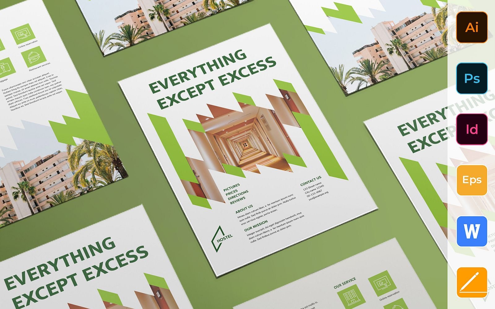 Multipurpose Hostel Flyer - Corporate Identity Template