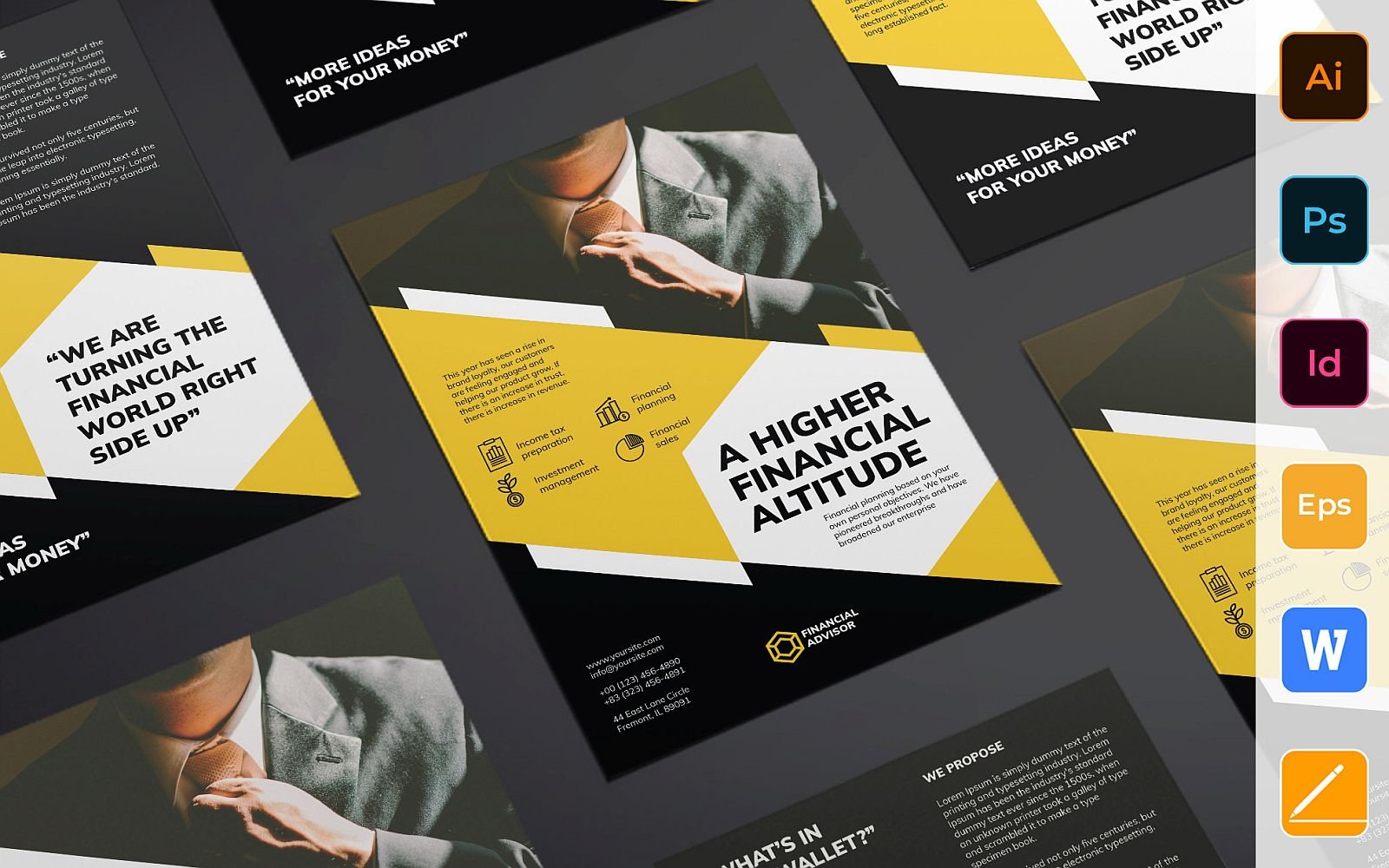 Creative Financial Advisor Flyer - Corporate Identity Template