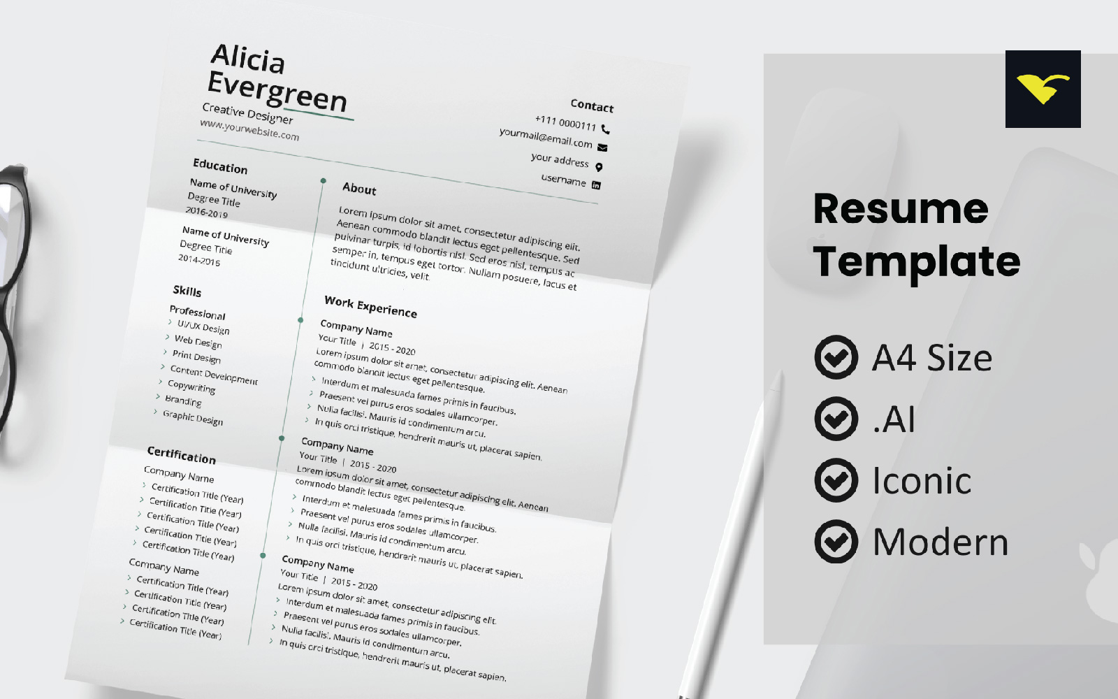 Minimal Resume Printable Template