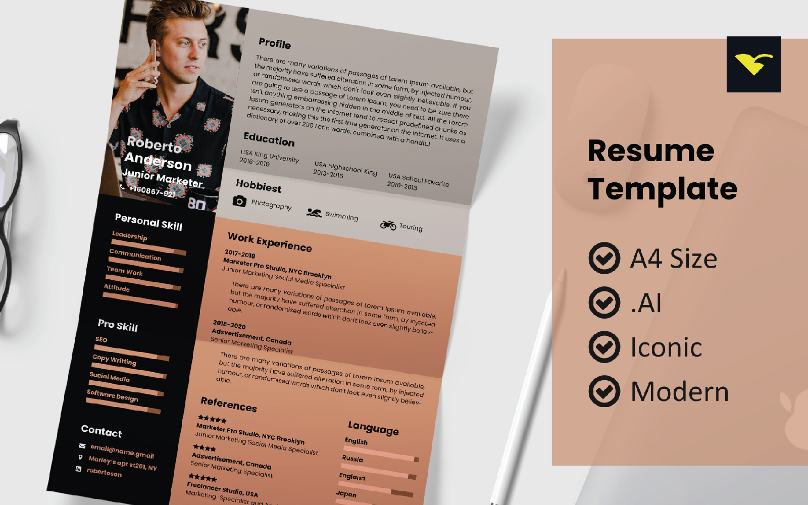 Modern Design Resume Printable Template