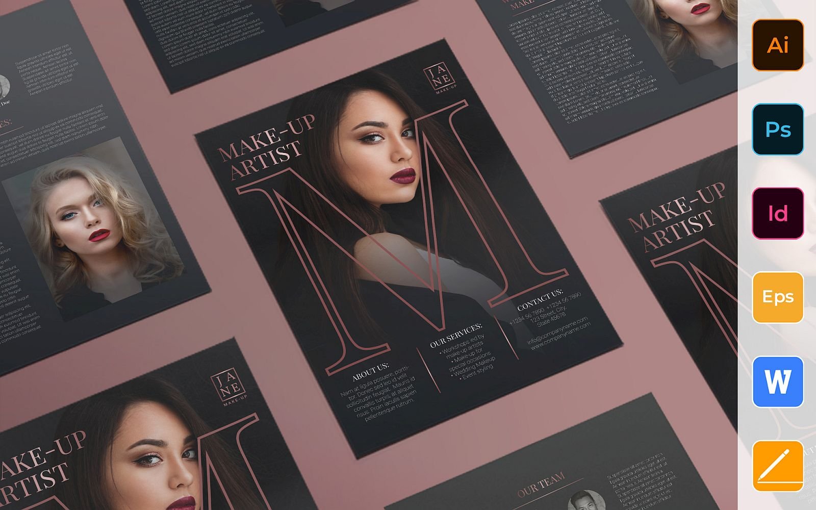 Creative Makeup Artist Flyer Corporate Template