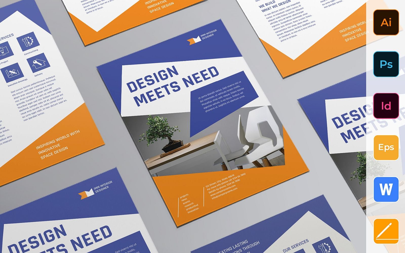 Professional Interior Design Flyer Corporate Template