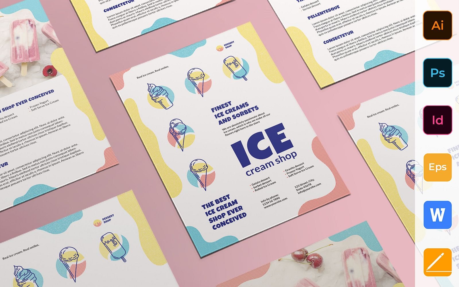 Ready-to-use Ice Cream Shop Flyer Corporate Template