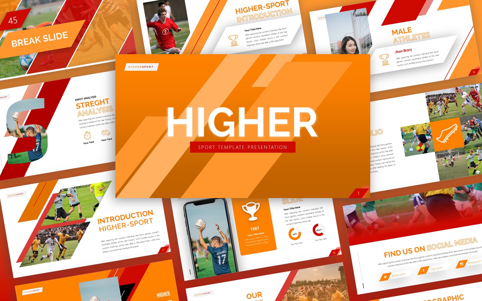 Higher - Sport Multipurpose PowerPoint template