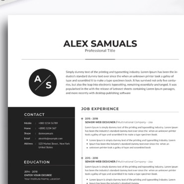 Page 3 Resume Templates 172630