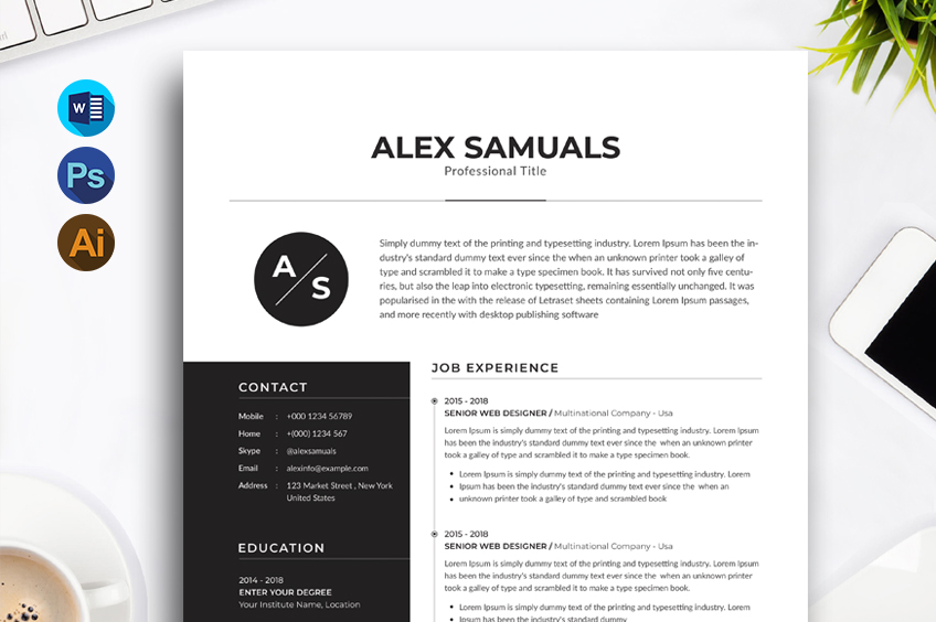 Alex Samuals Premium Resume Template