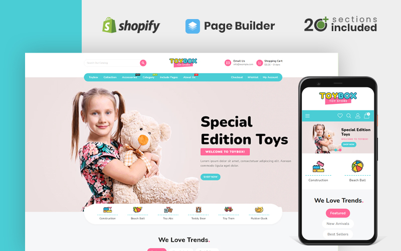Toybox Clothing & Toys Store Shopify OS 2.0 Theme