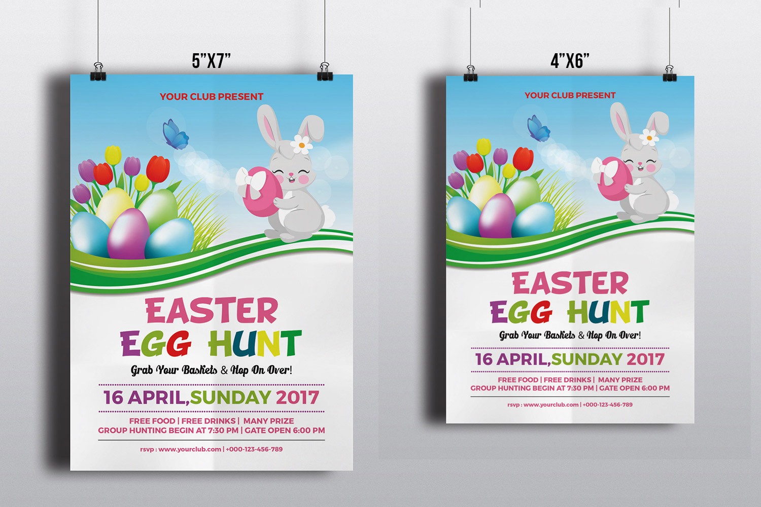 Easter Party Flyer Corporate Identity template
