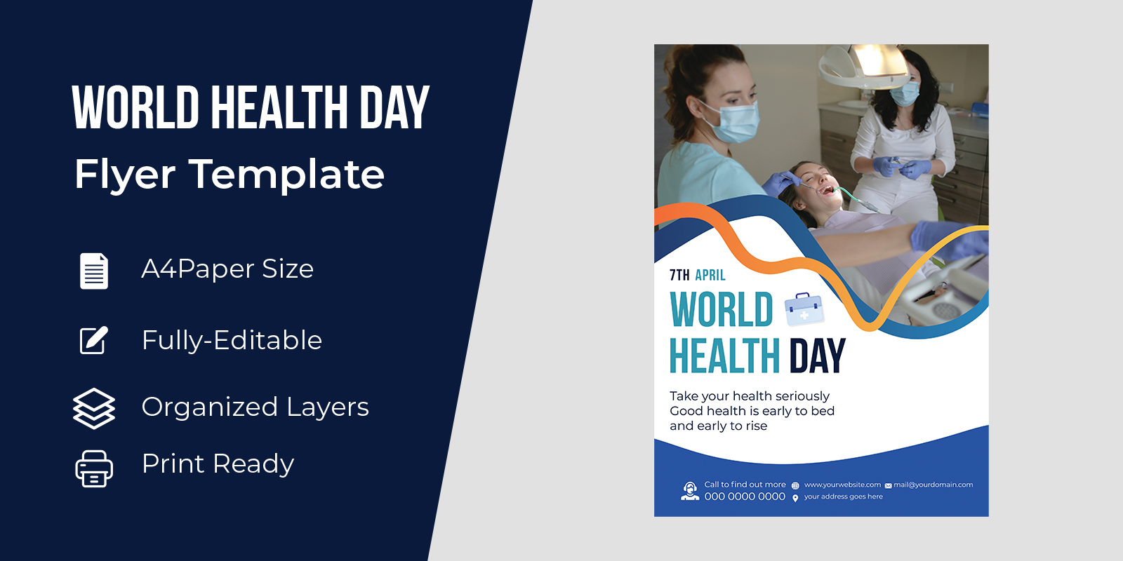 World Health Day Greeting Card Design