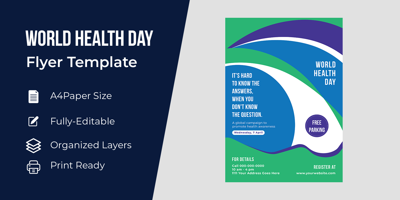 Poster Design World Health Day Awareness