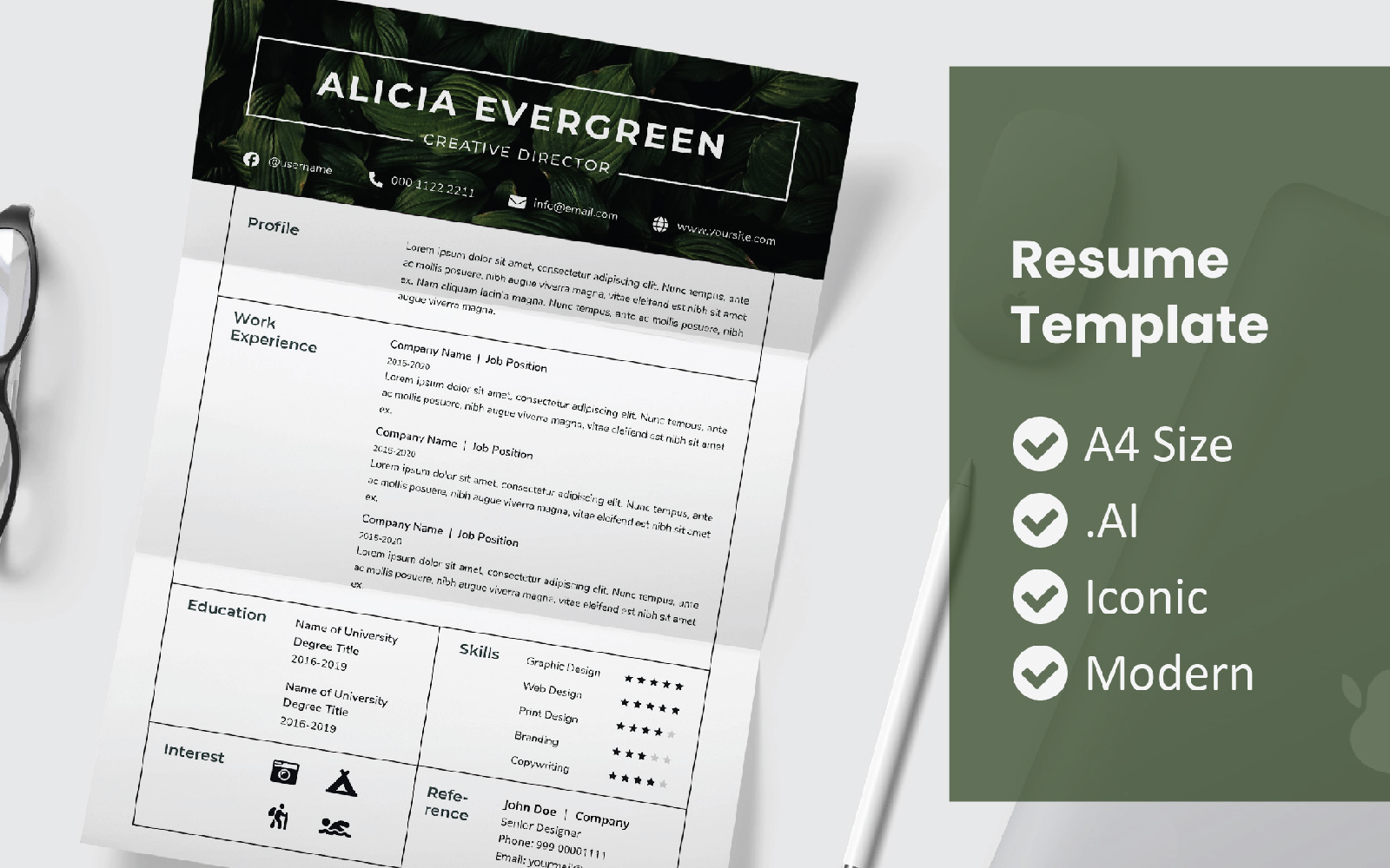 Resume Design Printable Template