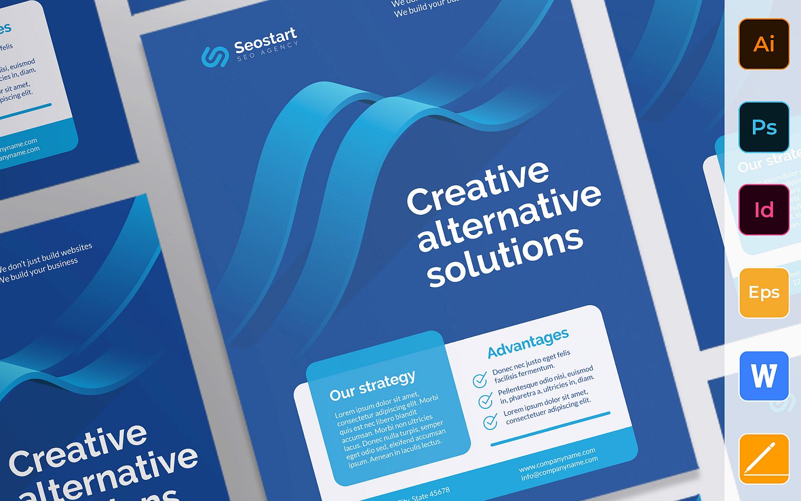 Professional SEO Agency Poster Corporate Identity Template