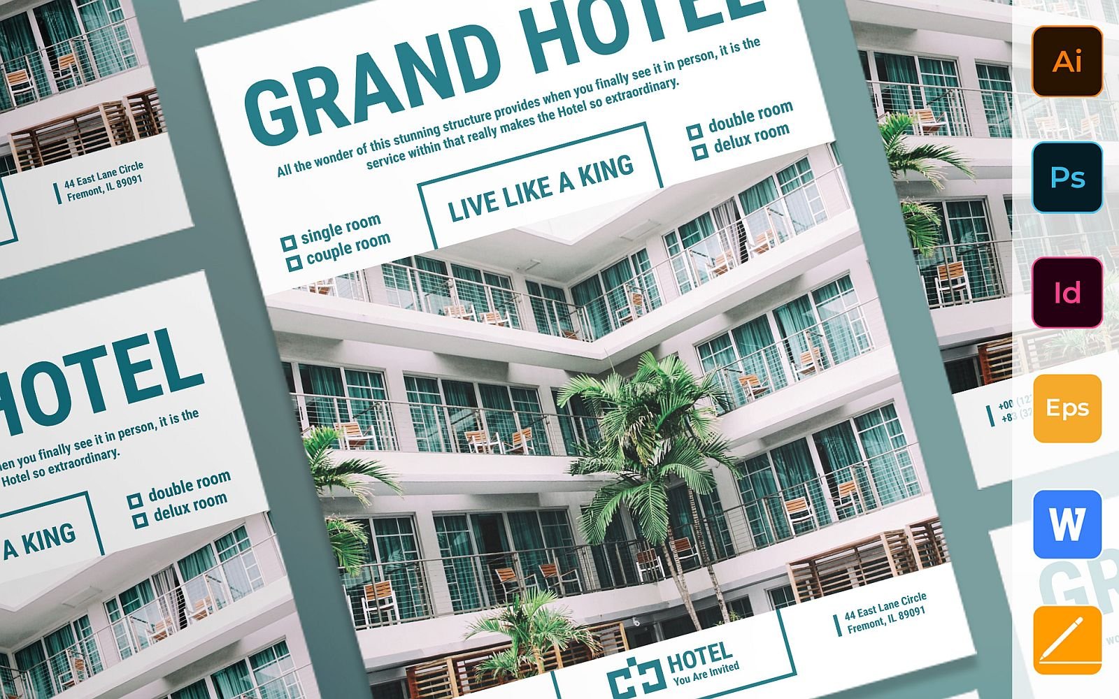 Creative Hotel Poster Corporate Identity Template