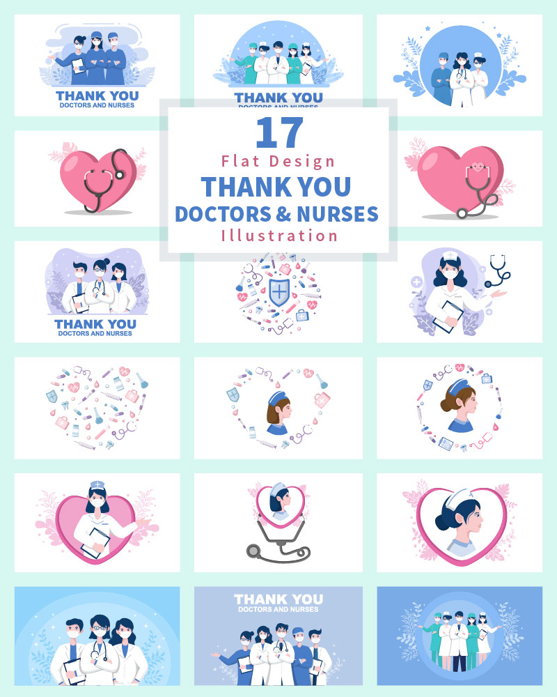 17 Thank You Doctor and Nurse Thanksgiving Illustration