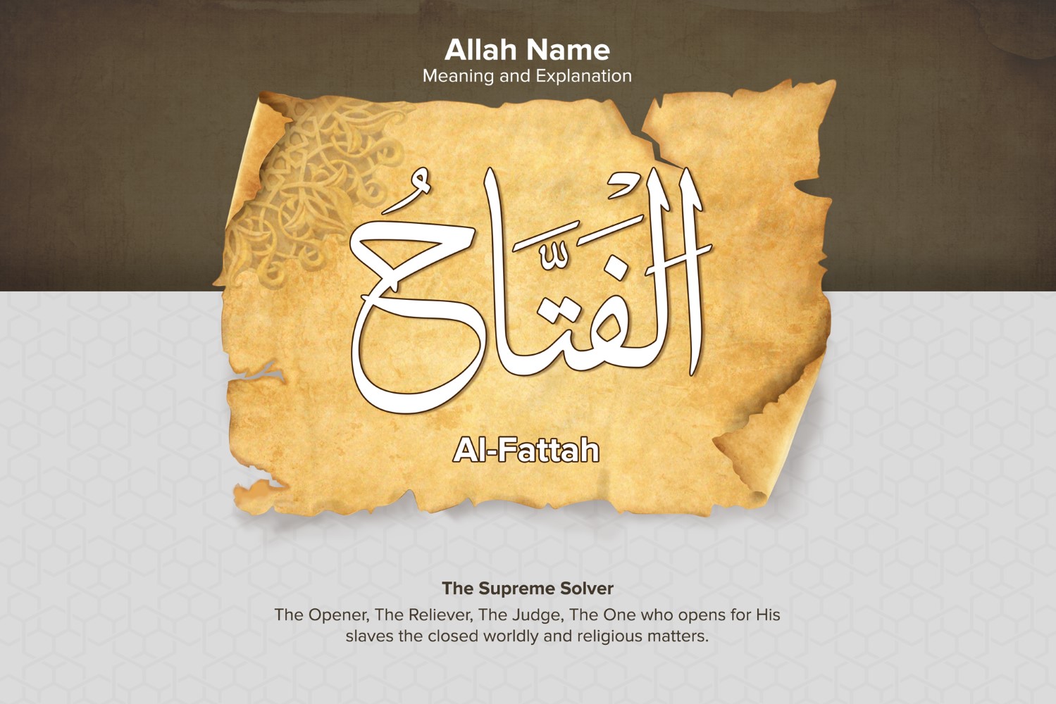 Al Fattah Meaning and Explanation Illustration