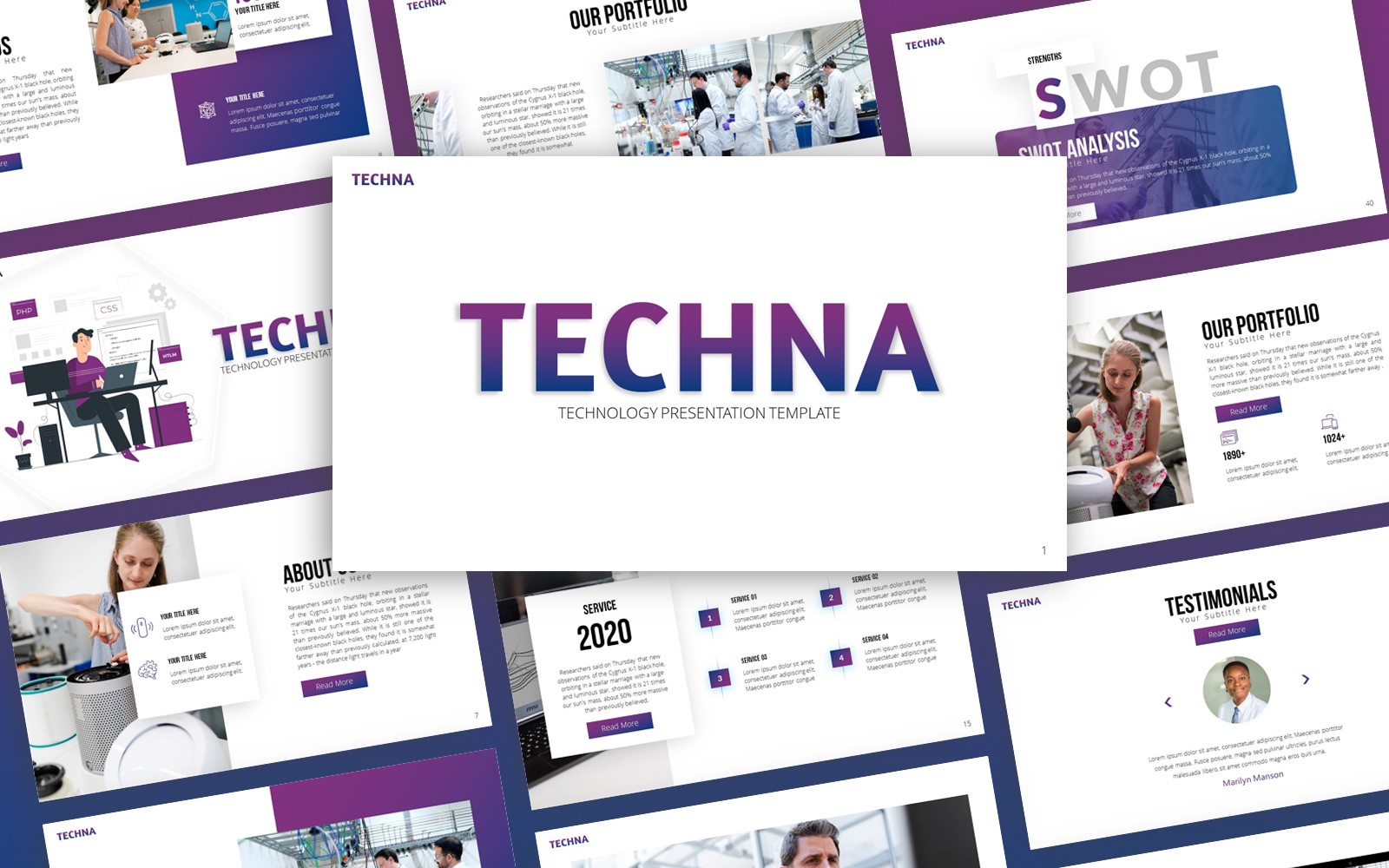 Techna - Technology Multipurpose PowerPoint Template