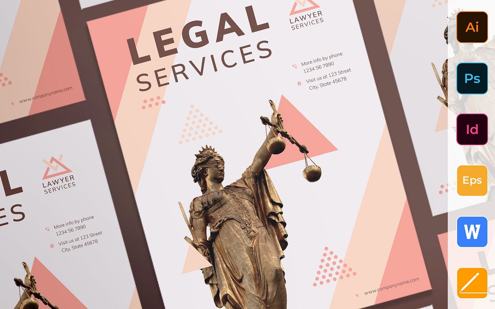 Professional Legal Services Poster Corporate Identity Template