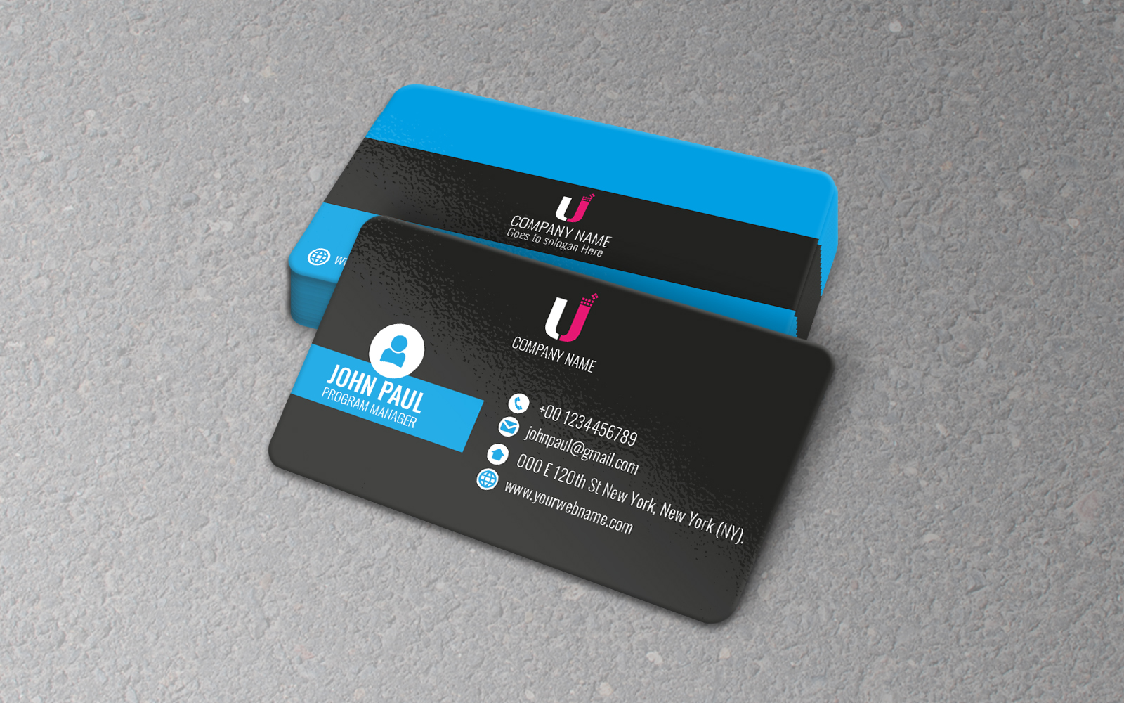 Clean Modern Business Card  Corporate Identity Design