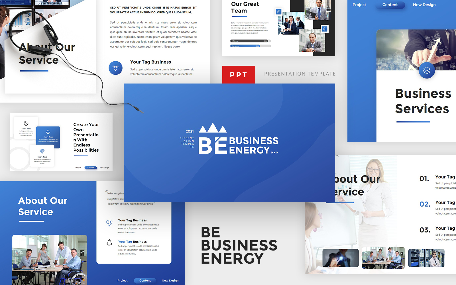 BE Business Energy - Business PowerPoint Template