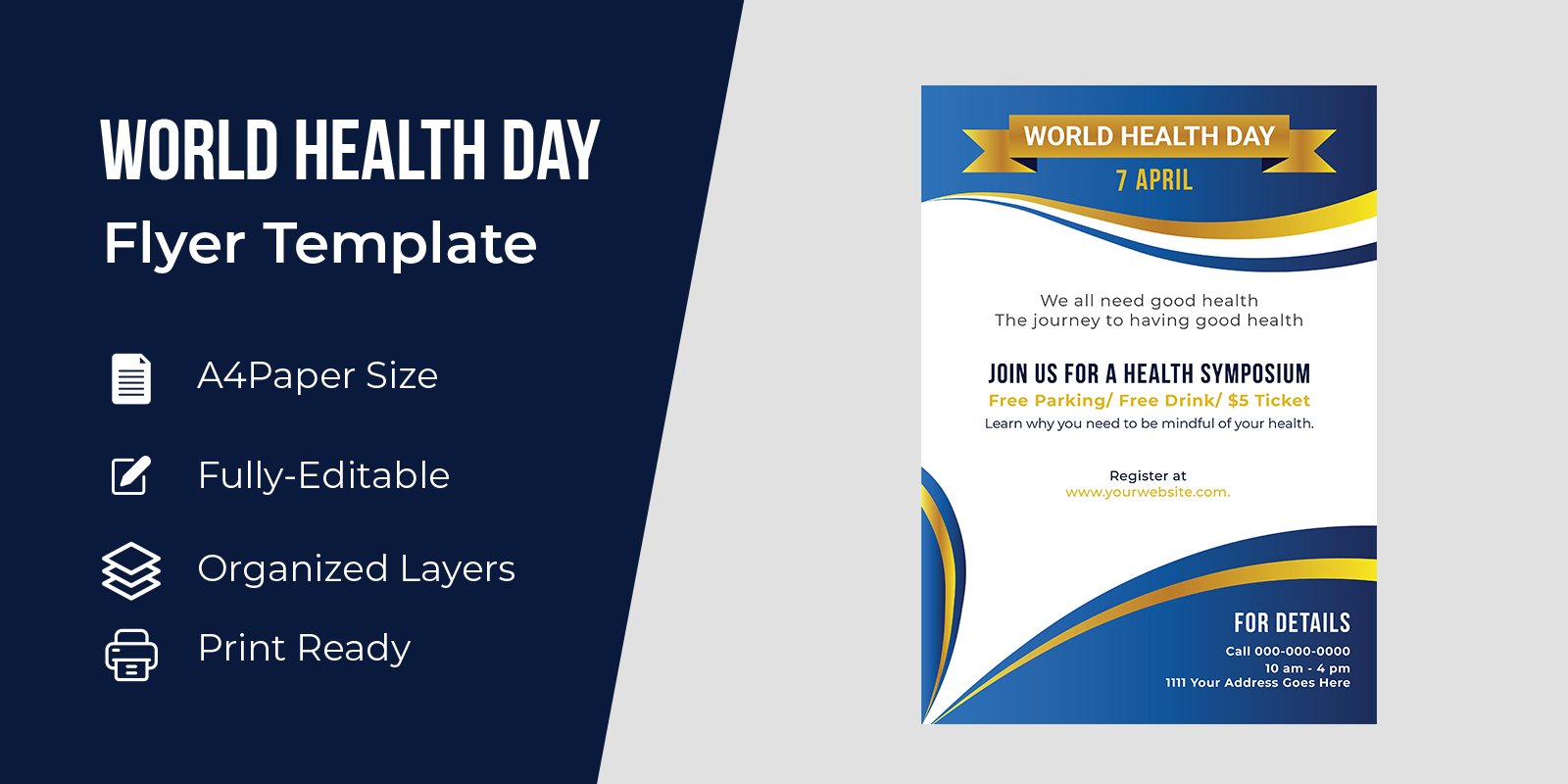 World Health Day Vector Design