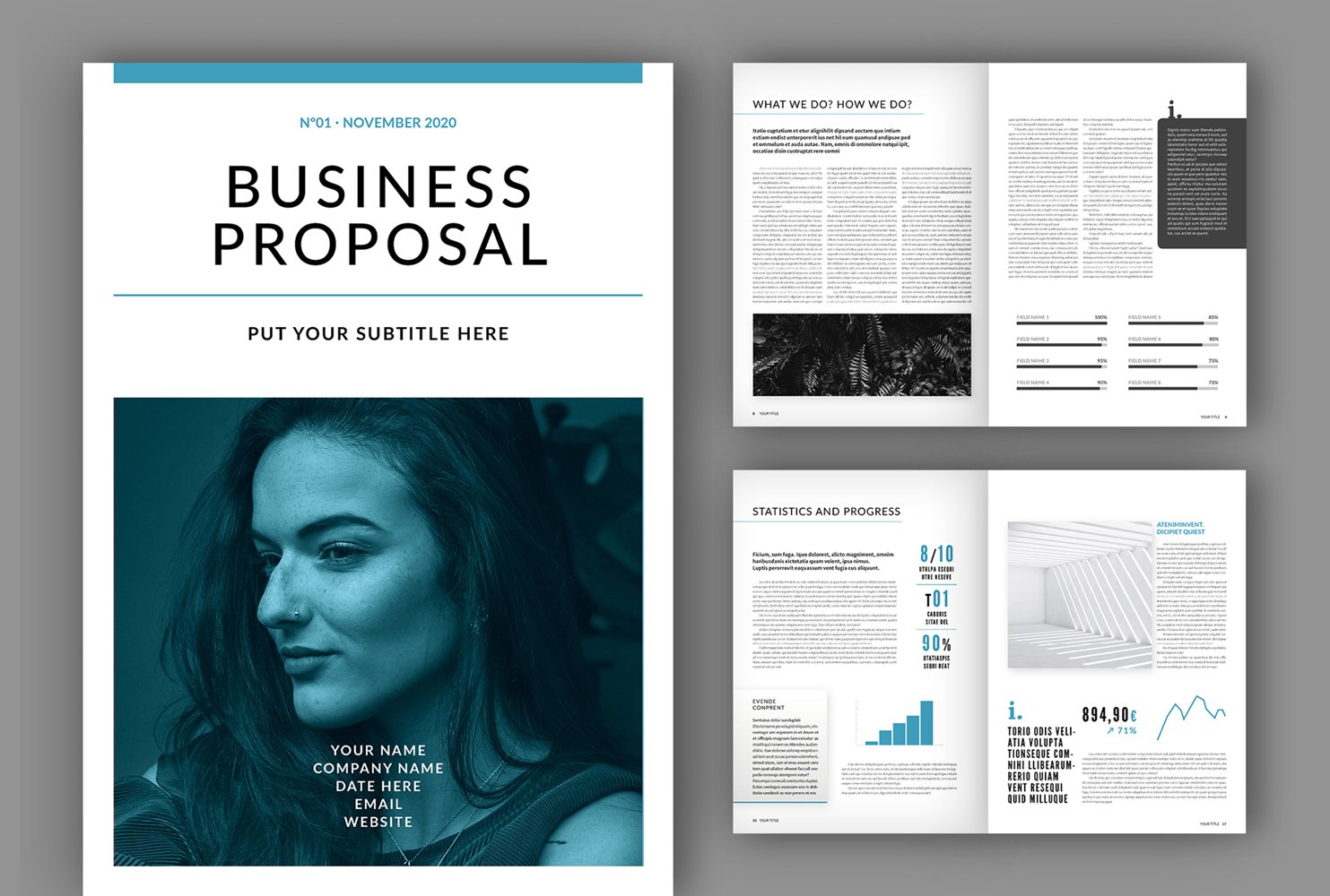 Business Proposal Layout (A4+US) (32 pages)