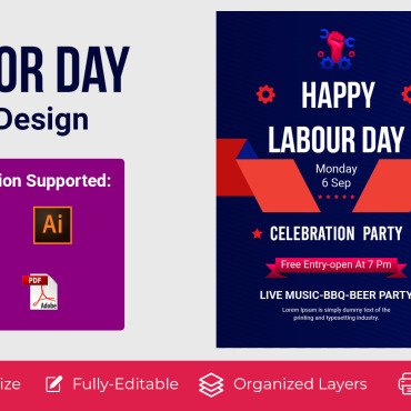 Labour Day Corporate Identity 173392