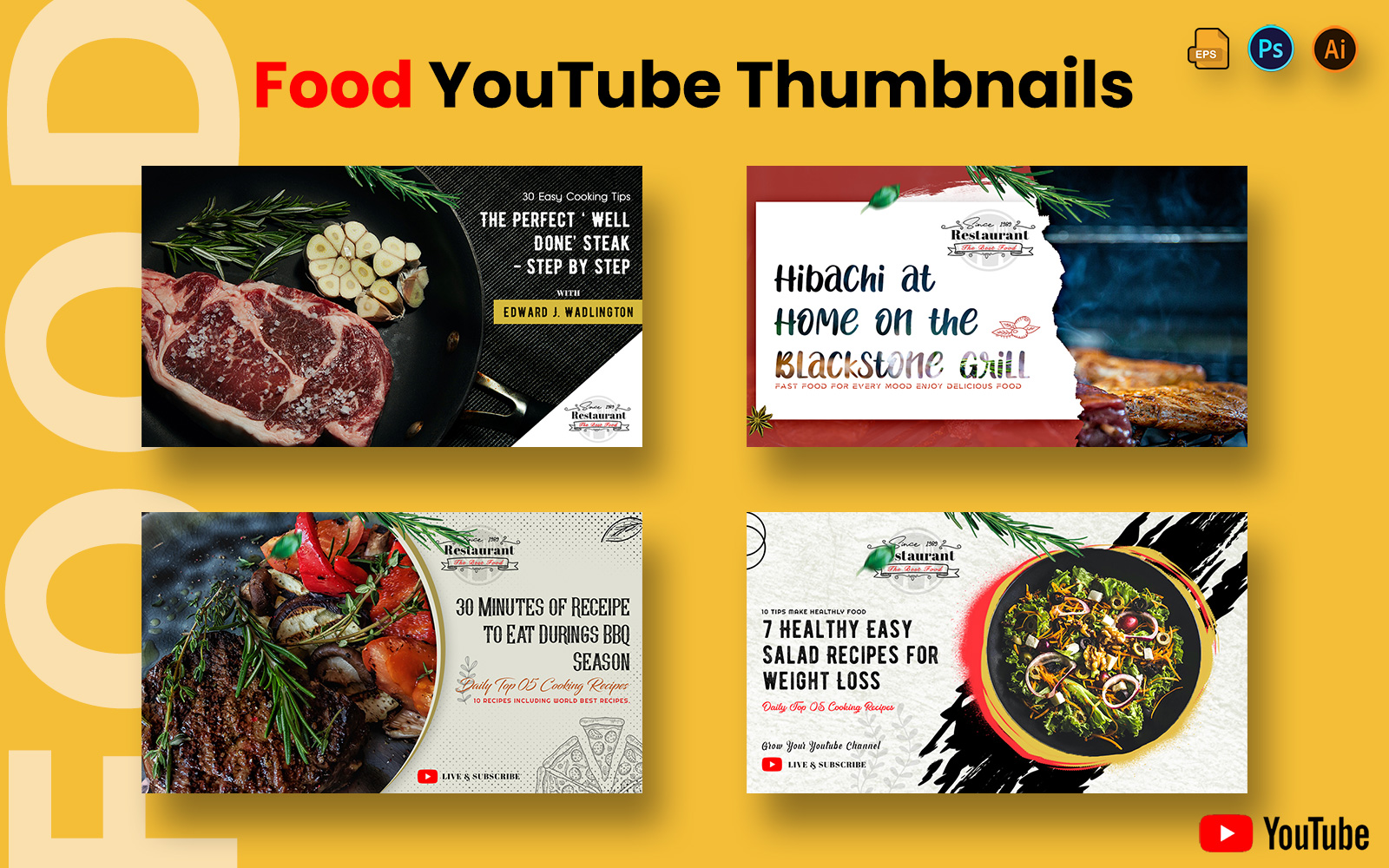 Food Youtube Thumbnails Social Media