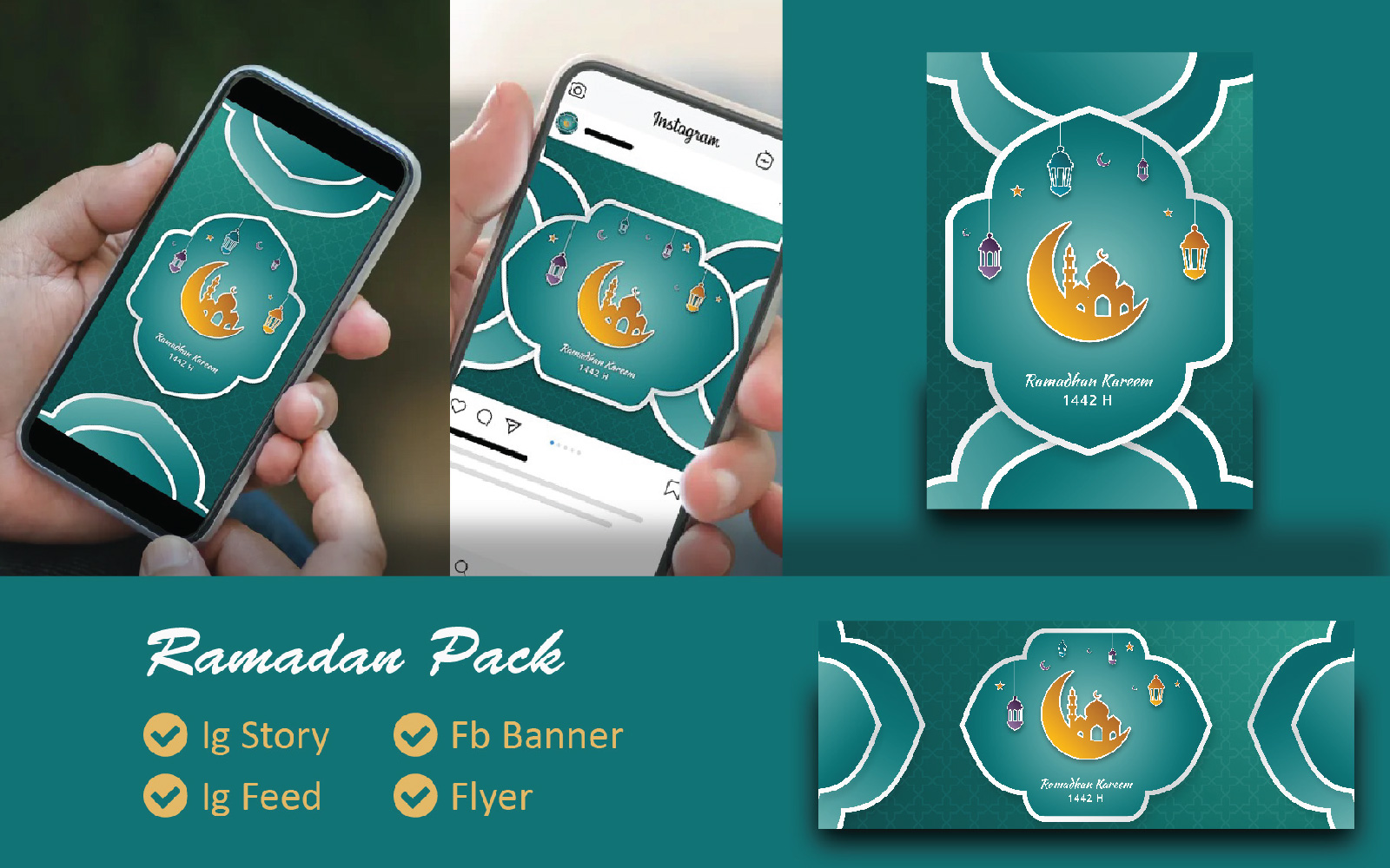 Ramadan Kareem 2021 Pack Social Media Template