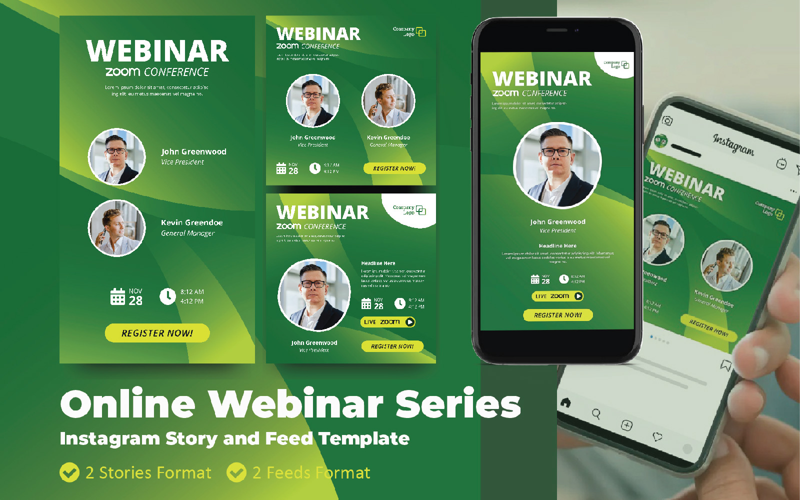 Online Webinar Live Zoom Social Media Template