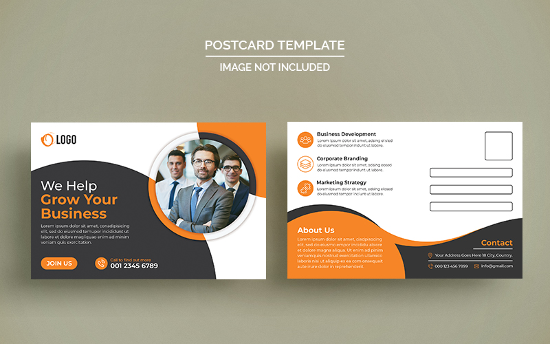 Business Service Postcard Design Corporate Template
