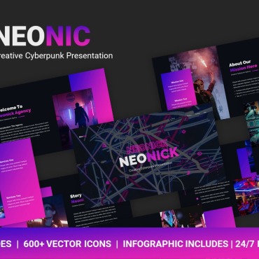 Neon Modern Google Slides 173624