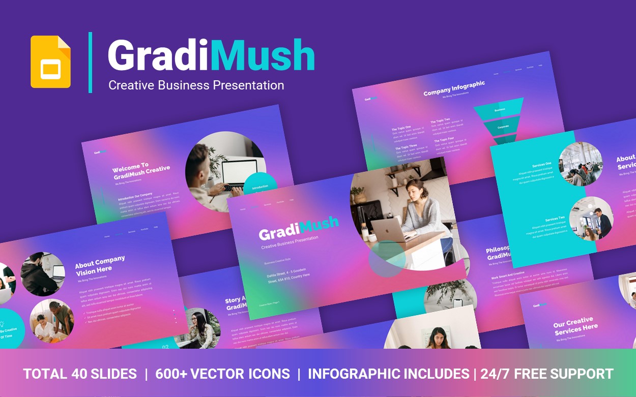 GradiMush Creative Business Premium Google Slide