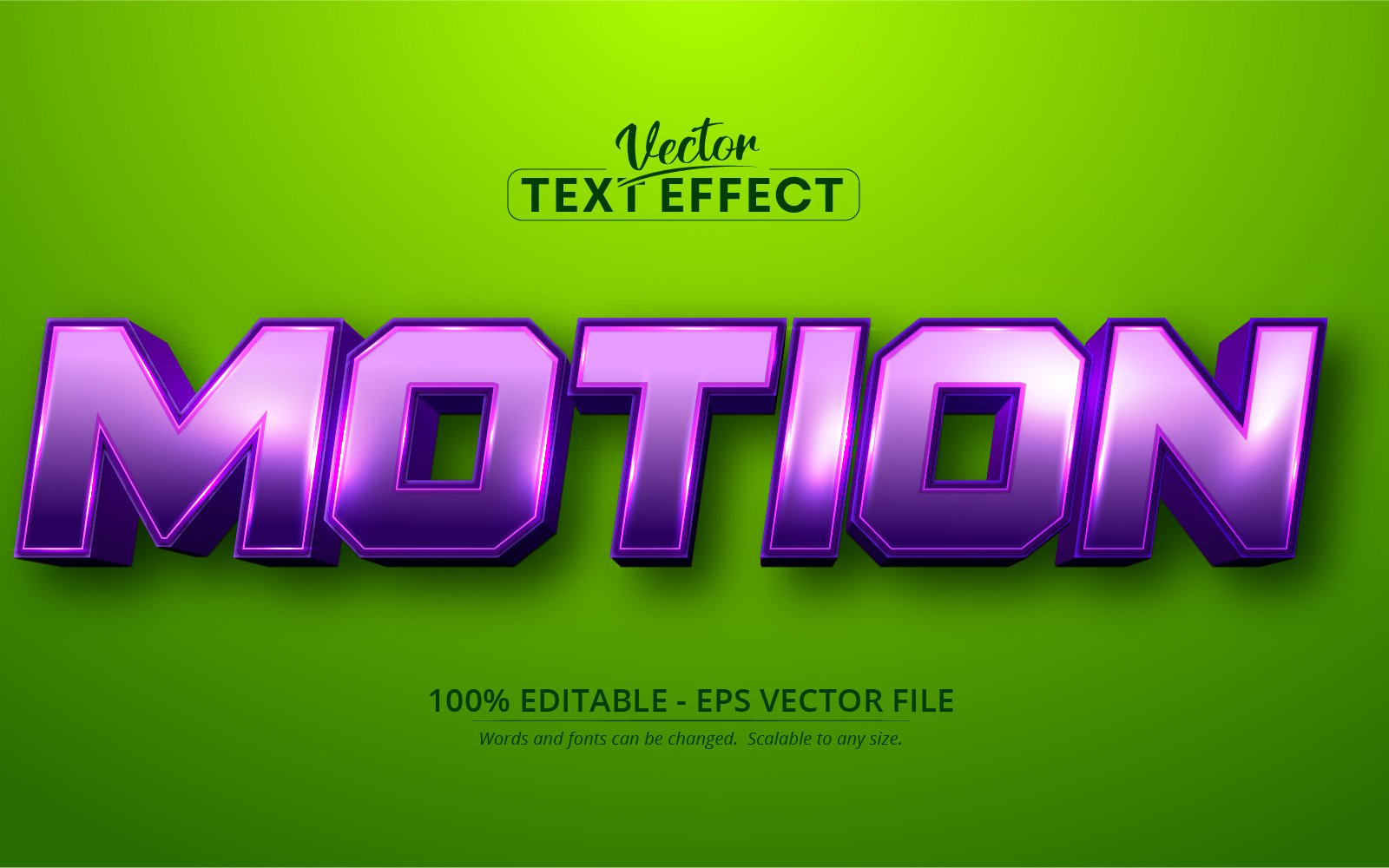 Purple Color Editable Text Effect Vector