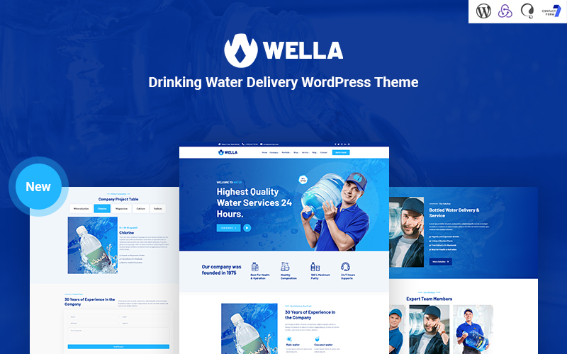 Wella -  Drinking Water Delivery WordPress Theme