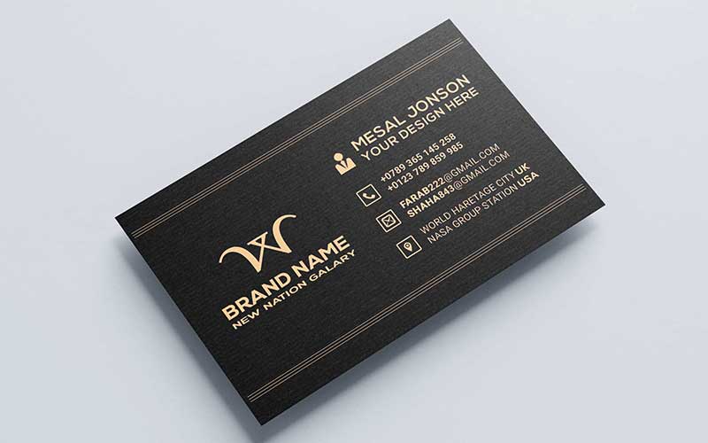 Black Corporate Business Card So-3