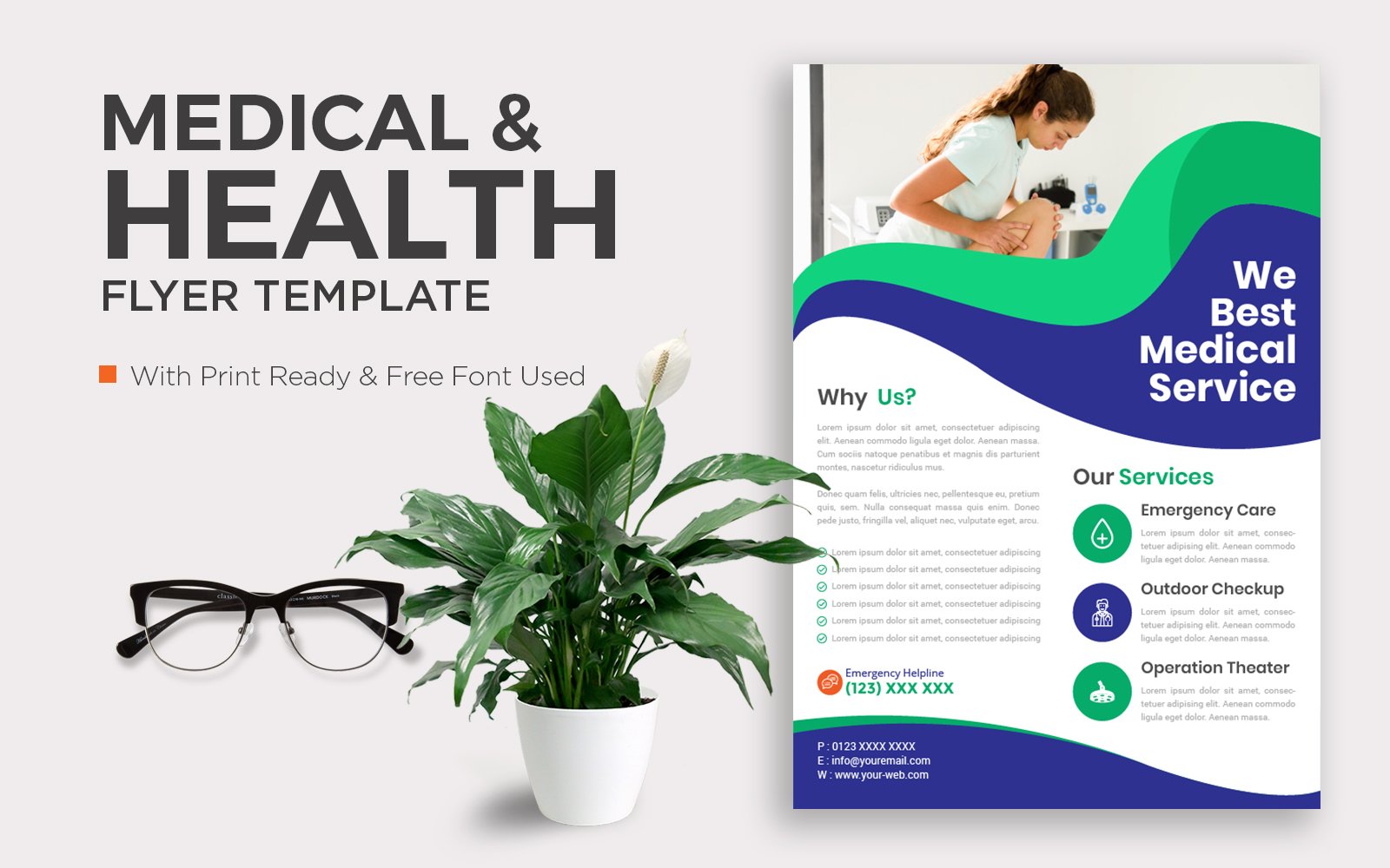 Health Care Flyer A4 Size  Corporate identity template