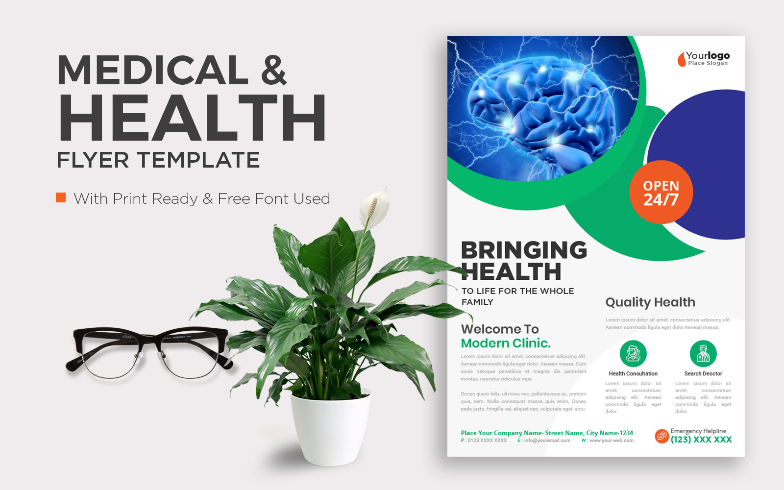 Corporate Healthcare Cover A4 Corporate identity template