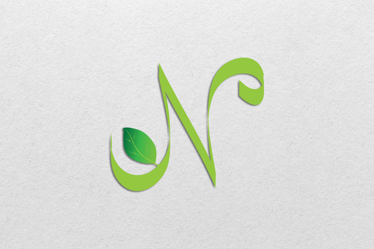 Letter 'N' Nature Logo template
