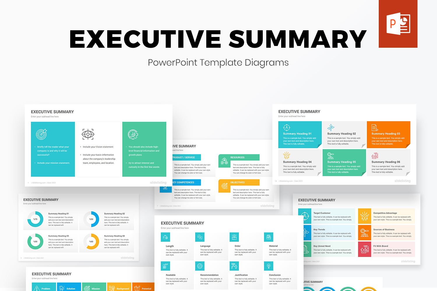 Executive Summary PowerPoint Diagrams
