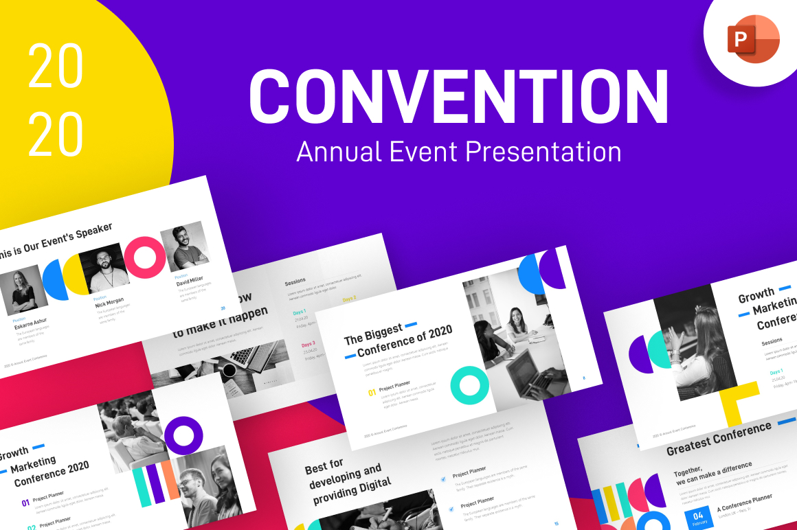 Convention Annual Event Creative Powerpoint Template