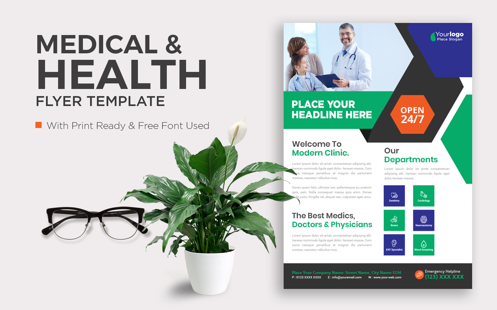 Medical Flyer Design Corporate identity template