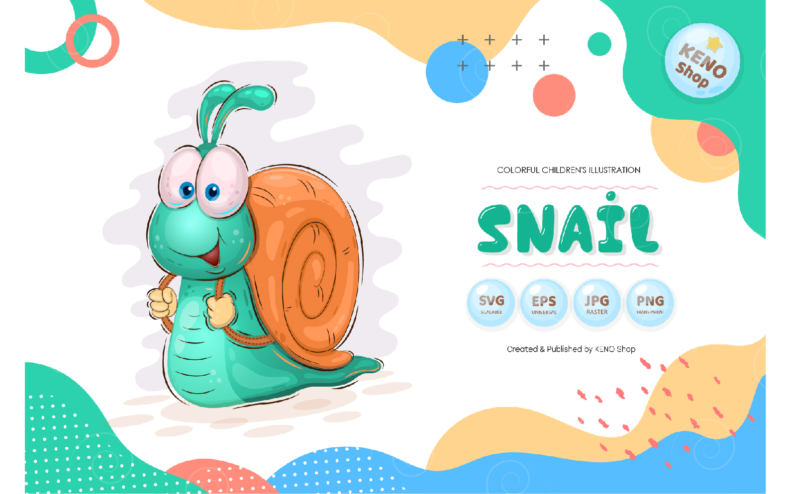 Fast Сartoon Snail Vectors