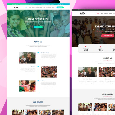 Charity Agency Landing Page Templates 175480