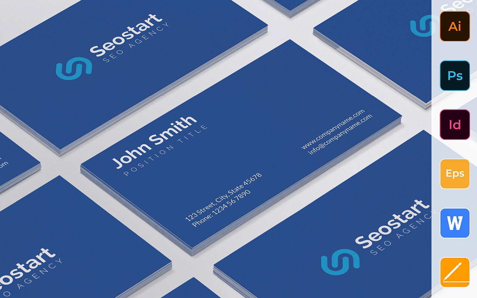 Professional SEO Agency Business Card Template