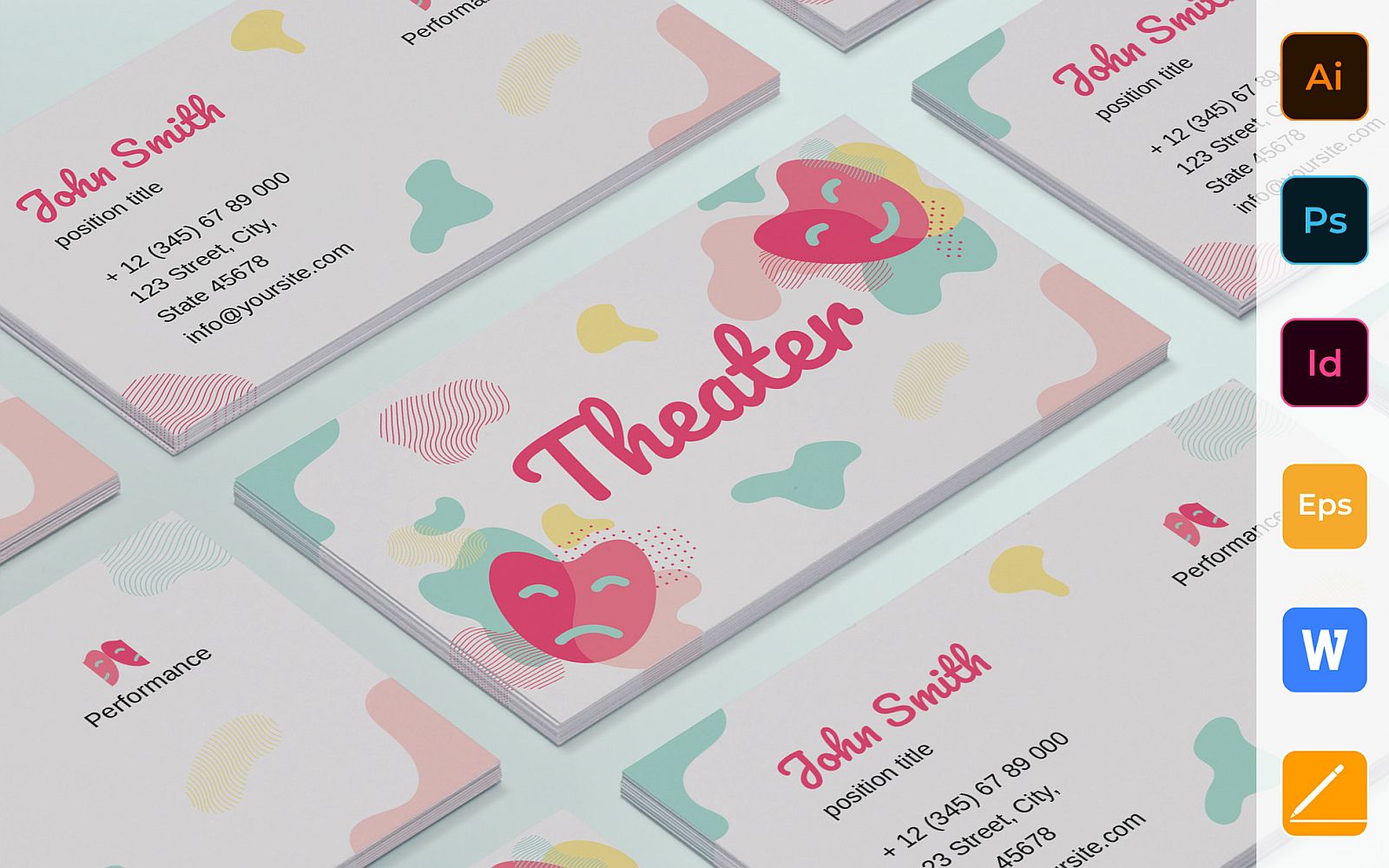 Professional Theater Business Card Template