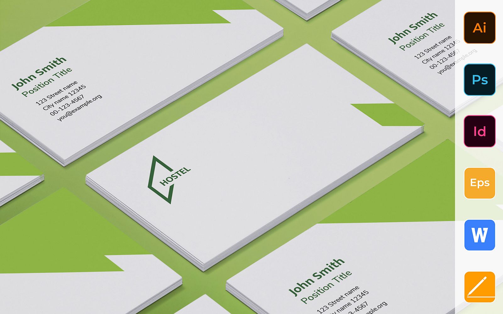 Professional Hostel Business Card Template