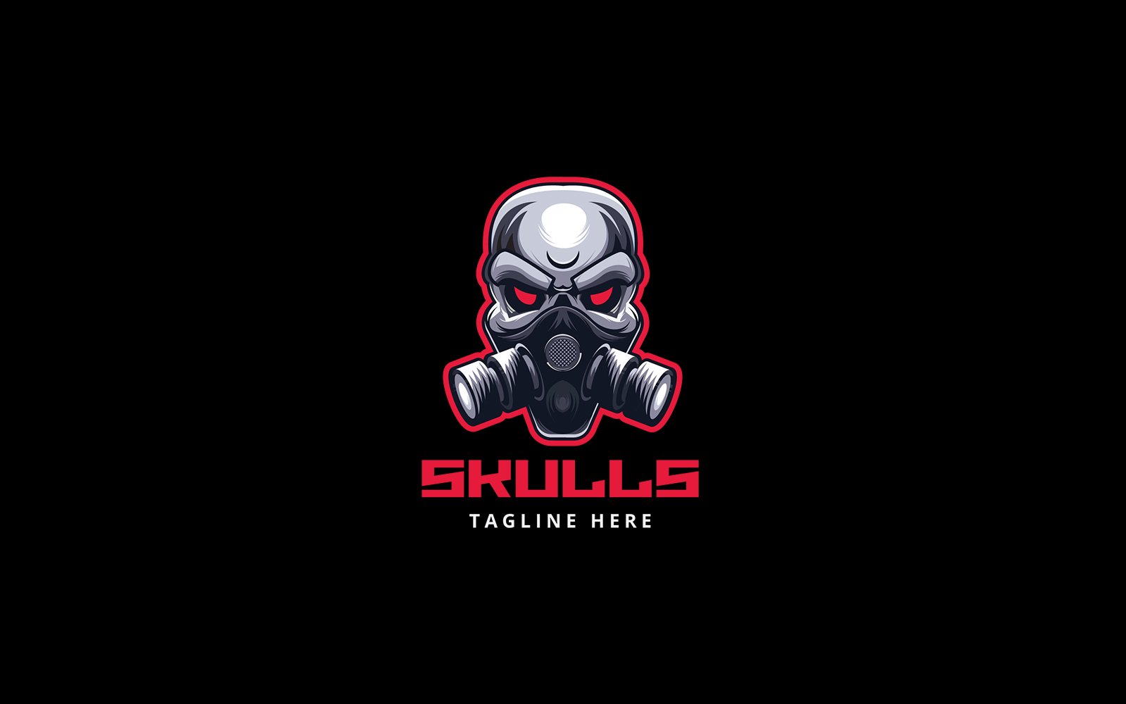 Skull Mask Logo template Gaming