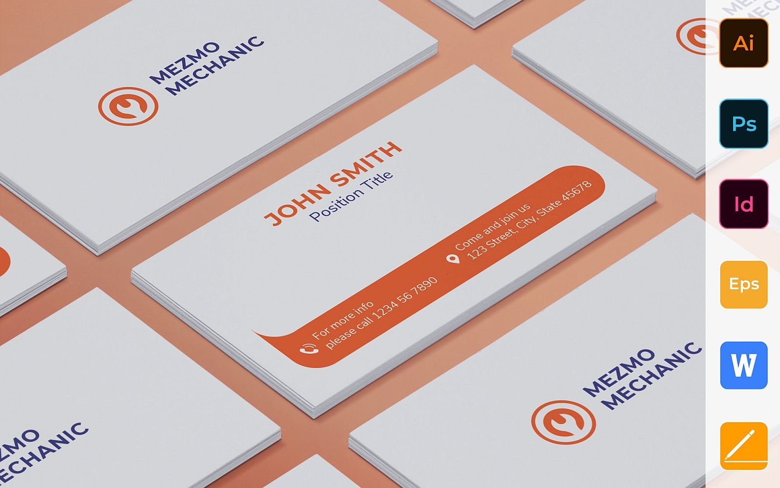 Professional Car Repair Business Card Template