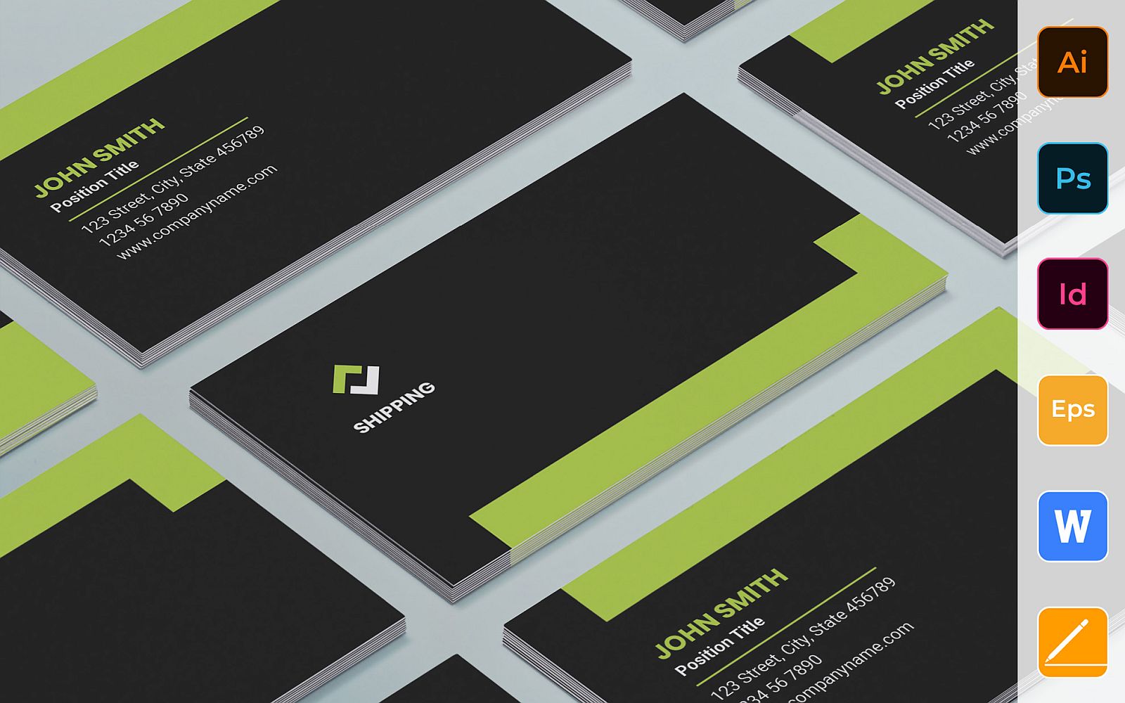 Professional Shipping Business Card Template
